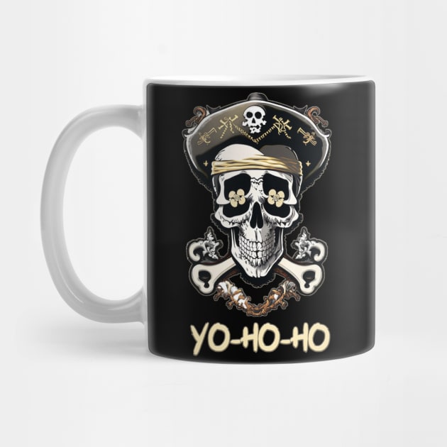 Yo-Ho-Ho Pirate Skull - Raise the Jolly Roger by Salaar Design Hub